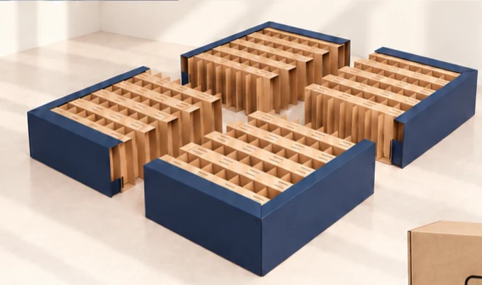 Interlocking four-part Sleep Box structure